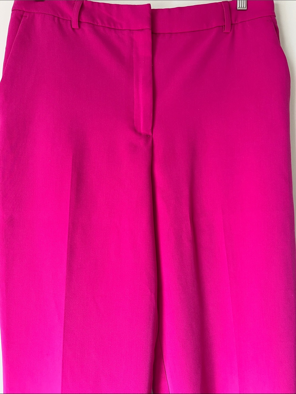 JOIE Pink Wide Straight Leg Trousers High Waisted Tailored Pants Size 12 - Picture 4 of 7